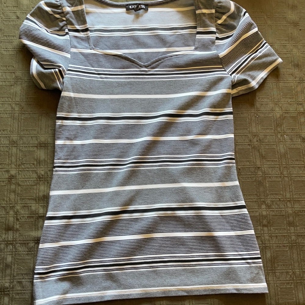 Express, small, stripped dress shirt